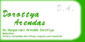 dorottya arendas business card