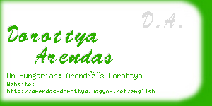 dorottya arendas business card